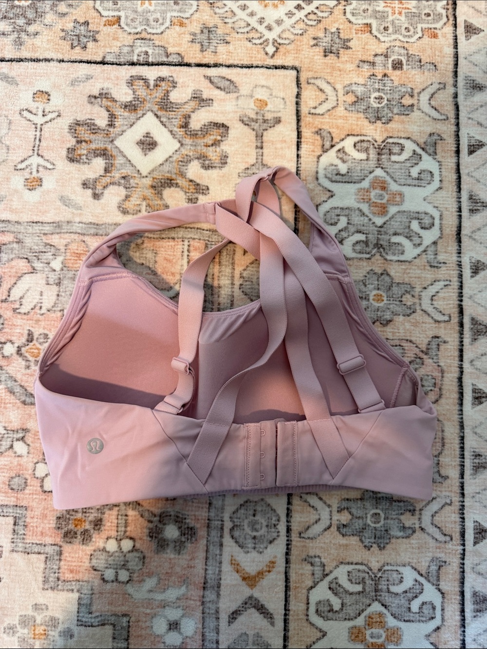 lululemon athletica Blush Pink Strappy Cross-Back Sports Bra - Picture 3 of 3
